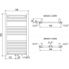 Mexen Mars електрически радиатор 900 x 500 мм, 400 W, бял - W110-0900-500-6400-20