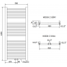 Mexen Mars електрически радиатор 1200 x 500 mm, 500 W, бял - W110-1200-500-6500-20
