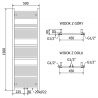 Mexen Mars електрически радиатор 1500 x 500 mm, 600 W, бял - W110-1500-500-6600-20