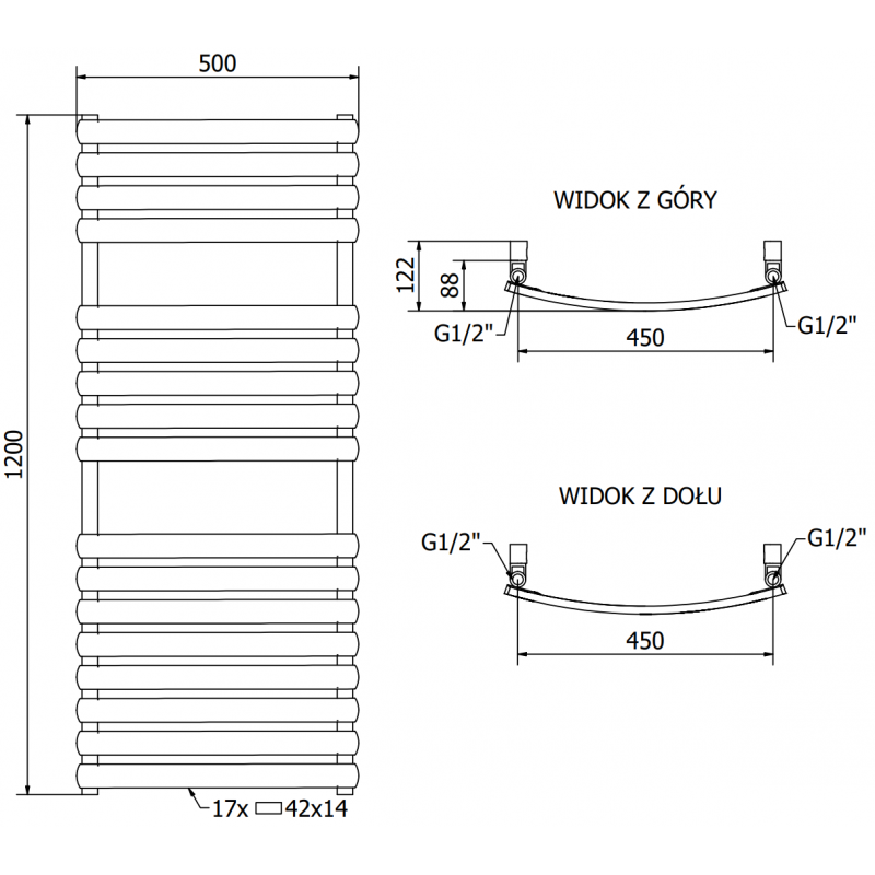 Mexen Bachus електрически радиатор 1200 x 500 mm, 600 W, бял - W109-1200-500-2600-20