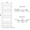 Mexen Ceres електрически нагревател 1200 x 500 mm, 600 W, антрацит - W111-1200-500-2600-66