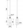 Mexen Ceres електрически нагревател 1200 x 500 mm, 600 W, антрацит - W111-1200-500-2600-66