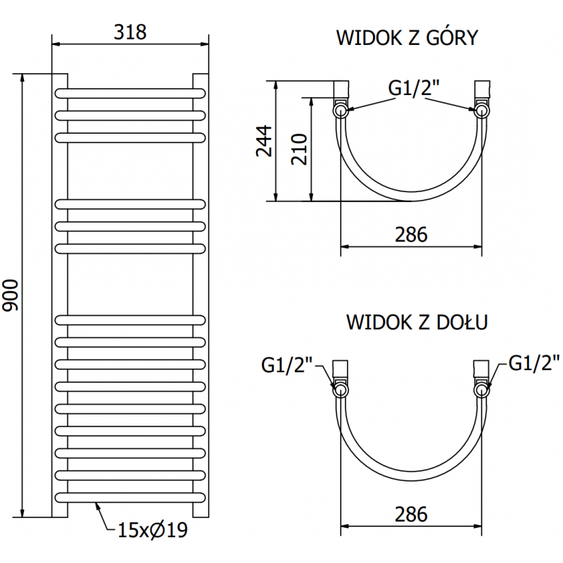 Mexen Eros електрически радиатор 900 x 318 mm, 300 W, бял - W112-0900-318-2300-20