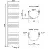 Mexen Eros електрически радиатор 1200 x 318 мм, 300 W, хром - W112-1200-318-2300-01