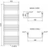 Mexen Apollo електрически радиатор 1210 x 450 mm, 600 W, бял - W117-1210-450-2600-20