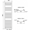 Mexen Helios електрически радиатор 1800 x 500 mm, 900 W, черен - W103-1800-500-2900-70