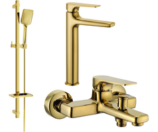 Mexen Lynx DQ62 комплект за вана, златен - 745913DQ62-50