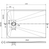 Mexen Hugo правоъгълен душ кабина SMC 110 x 80 см, бял, бяла покривка - 42108011-W