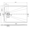 Mexen Hugo правоъгълна душ кабина SMC 110 x 80 см, бяла, черен капак - 42108011-B