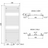 Mexen Hades електрически радиатор 1200 x 500 мм, 600 W, черен - W104-1200-500-2600-70