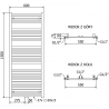 Mexen Hades електрически радиатор 1500 x 600 мм, 600 W, хром - W104-1500-600-2600-01