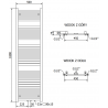 Mexen Hades електрически радиатор 1800 x 500 mm, 900 W, бял - W104-1800-500-2900-20