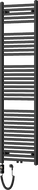 Mexen Hades електрически радиатор 1800 x 500 мм, 900 W, черен - W104-1800-500-2900-70
