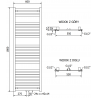 Mexen Uran електрически радиатор 1800 x 600 мм, 900 W, бял - W105-1800-600-2900-20