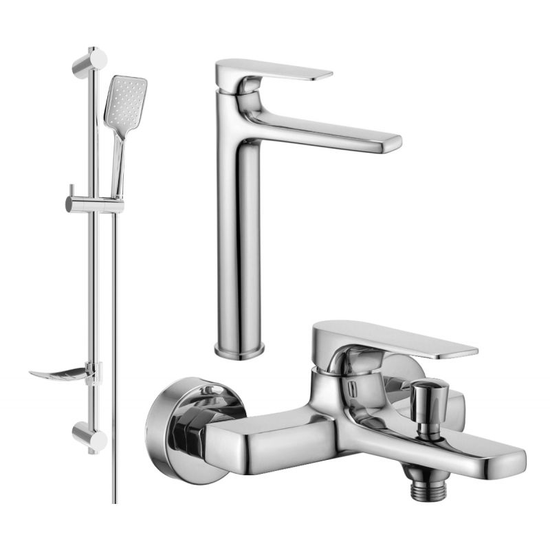 Mexen Lynx DF62 комплект за вана, хром - 745913DF62-00