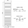 Mexen Pluton електрически радиатор 1700 x 500 mm, 900 W, черен - W106-1700-500-2900-70