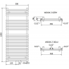Mexen Sol електрически радиатор 1200 x 500 мм, 600 W, черен - W125-1200-500-2600-70