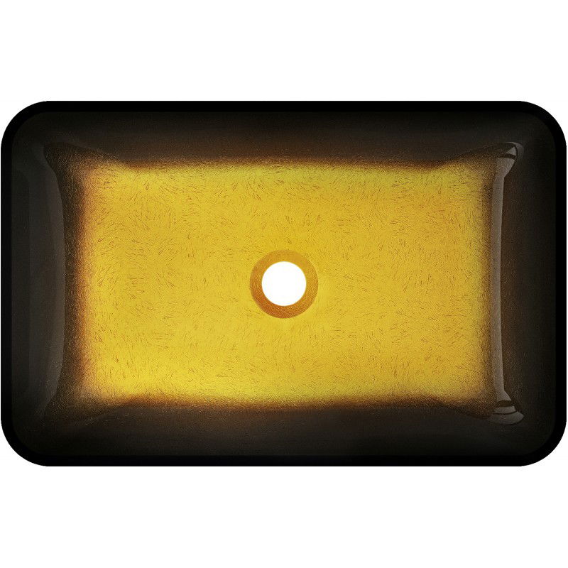 Mexen Megan стъклена мивка за плот 56 x 36 см, тъмно злато - 24135651