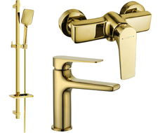 Mexen Lynx DQ62 душ комплект, златист - 745904DQ62-50