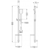 Mexen Lynx DQ62 комплект душ за баня, черен - 745904DQ62-70