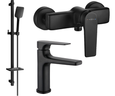 Mexen Lynx DQ62 комплект за душ, черен - 745904DQ62-70