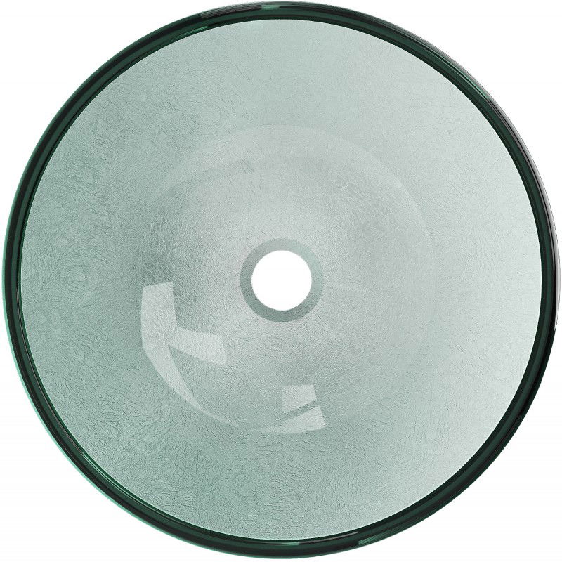 Mexen Mira стъклена мивка за плот 42 x 42 см, сребриста - 24124211