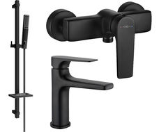 Mexen Lynx DQ72 душ комплект, черен - 745904DQ72-70