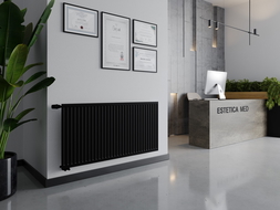 Mexen CVH10 Хигиенен панелен радиатор 900 x 3000 mm, долно свързване, 2680 W, черен - W610H-090-300-70