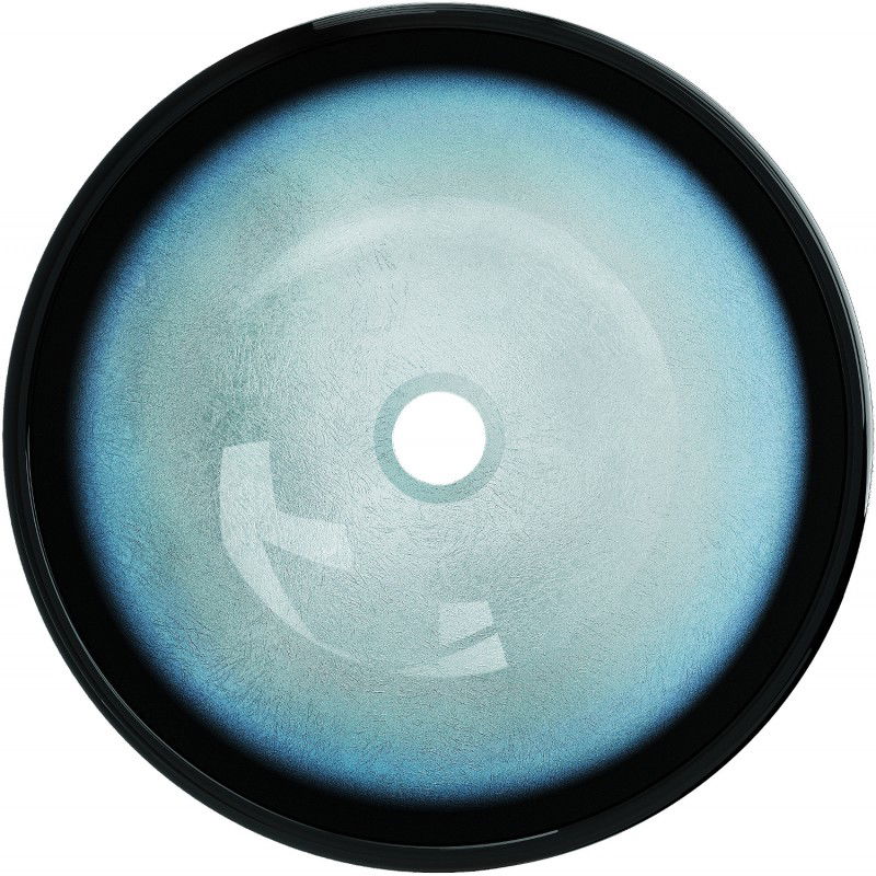 Mexen Mira стъклена мивка за плот 42 x 42 cm, синя - 24124247