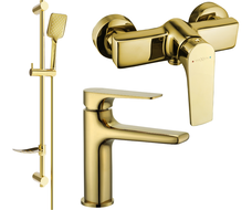 Mexen Lynx DF62 комплект за душ, златист - 745904DF62-50