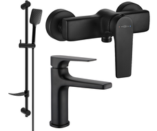 Mexen Lynx DF62 душ комплект, черен - 745904DF62-70