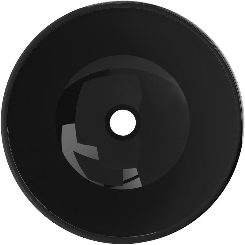 Mexen Mira стъклена умивалник за монтаж върху плот 42 x 42 см, черен - 24124270