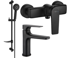 Mexen Lynx DF40 душ комплект, черен - 745904DF40-70