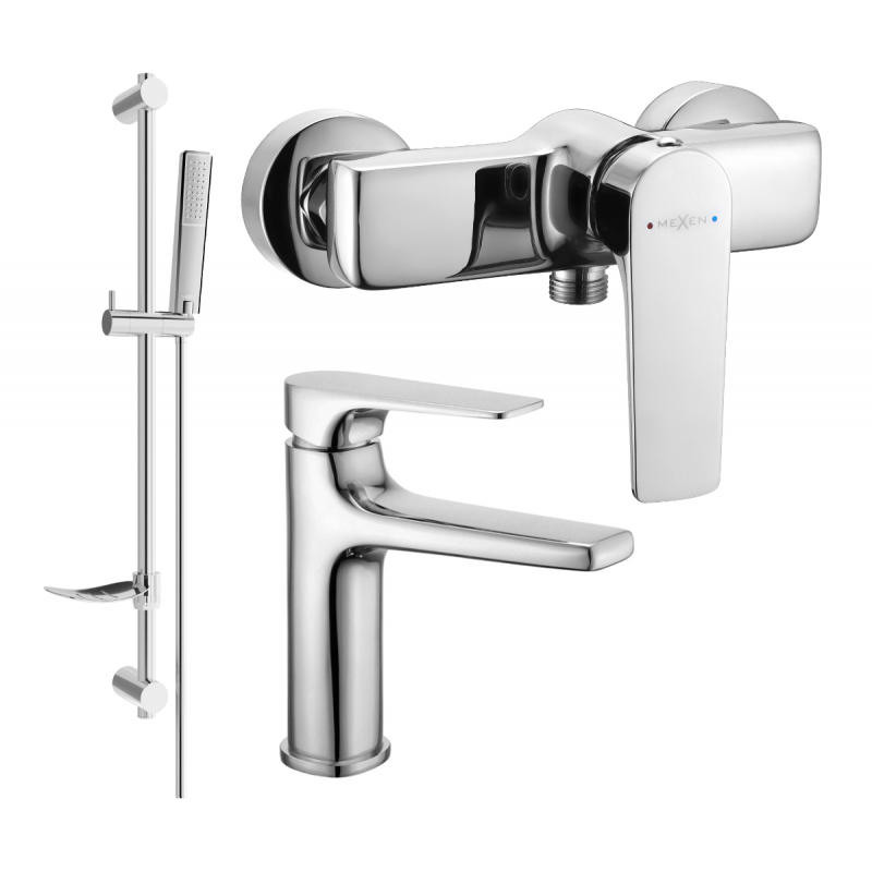 Mexen Lynx DF72 душ комплект, хром - 745904DF72-00