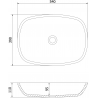 Mexen Araks Cтъклена мивка върху плот 54 x 39 см, тъмно златно - 24155451
