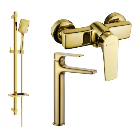 Mexen Lynx DQ62 душ комплект, златен - 745914DQ62-50