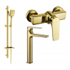 Mexen Lynx DQ62 душ комплект, златен - 745914DQ62-50