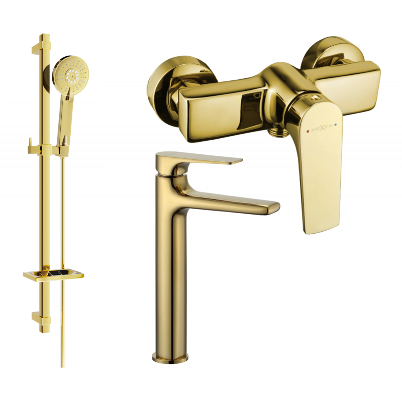 Mexen Lynx DQ40 комплект за душ, златен - 745914DQ40-50