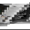 Mexen Kioto+ стенен душ с преграда Walk-in 85 x 200 см, прозрачен, черен - 800-085-121-70-00
