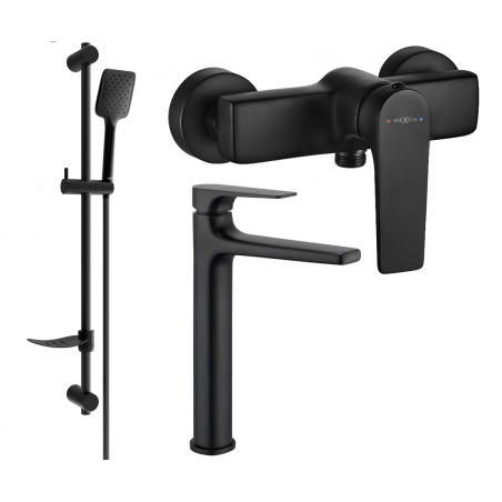 Mexen Lynx DF62 комплект за душ, черен - 745914DF62-70