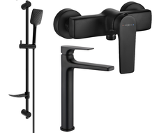 Mexen Lynx DF62 комплект за душ, черен - 745914DF62-70