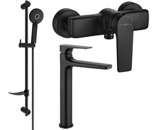 Mexen Lynx DF40 душ комплект, черен - 745914DF40-70