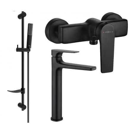 Mexen Lynx DF72 комплект за душ, черен - 745914DF72-70
