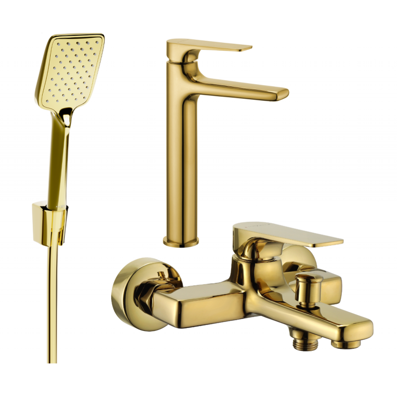 Mexen Lynx R62 комплект за вана, златен - 745913R62-50