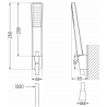 Mexen Lynx R72 комплект за вана, черен - 745913R72-70