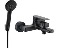 Mexen Lynx R40 батерия за вана с душ комплект, черна - 74593R40-70