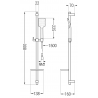 Mexen Lynx DQ62 душ батерия със душ комплект, златна - 74594DQ62-50