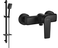 Mexen Lynx DQ62 душ батерия с душов набор, черна - 74594DQ62-70