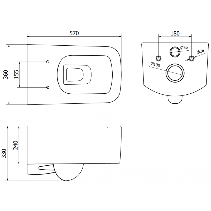 Mexen York тоалетна чиния Rimless с капак със забавено падане slim, дуропласт, бял гланц - 30114000