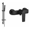 Mexen Lynx DQ72 батерия за душ с душ комплект, черна - 74594DQ72-70